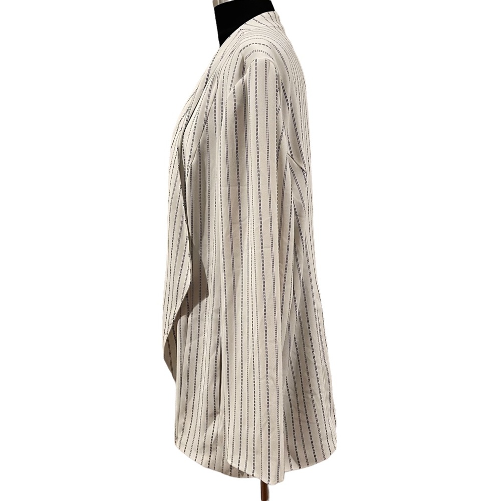 Chico's Cream and Black Striped Blazer - Picture 2 of 10